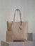 Saint Laurent North/South Shopping Bag in Beige Calfskin