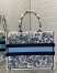 Dior Medium Book Tote Bag In Multicolor Flowers Constellation Embroidery