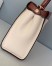 Fendi Peekaboo Medium White Bag With Tan Handle
