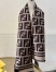 Fendi Brown Wool And Silk Scarf 