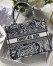 Dior New Small Book Tote In Blue Toile de Jouy Reverse Embroidery