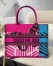Dior Medium Book Tote Bag In Pink D-Jungle Pop Embroidery
