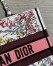 Dior Medium Book Tote Bag In White Multicolor Florilegio Embroidery