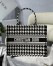 Dior Small Book Tote In Black Houndstooth Embroidery