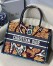 Dior Small Book Tote In Blue Multicolor Dior Paisley Embroidery