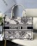 Dior Medium Book Tote Bag In White Toile de Jouy Zodiac Embroidery