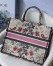 Dior Book Tote Bag In Multicolor Dior Flowers Embroidery