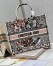 Dior Book Tote Bag In Multicolor La Force Embroidery