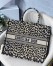 Dior Large Book Tote In Beige Multicolor Mizza Embroidery