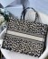 Dior Large Book Tote In Beige Multicolor Mizza Embroidery