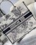 Dior Large Book Tote Bag In White Toile de Jouy Zodiac Embroidery