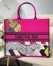 Dior Large Book Tote Bag In Toile de Jouy Zoom Pop Embroidery