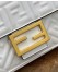 Fendi Baguette Chain Midi Bag In White Nappa Leather