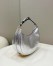 Fendi Fendigraphy Small Hobo Bag In Silver Laminated Leather