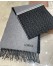 Loewe Anagram Scarf in Grey/Black Wool and Cashmere