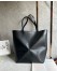 Loewe Large Puzzle Fold Tote Bag in Black Calfskin