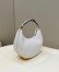 Fendi Fendigraphy Small Hobo Bag In White Leather