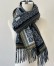 Loewe Love Scarf in Navy Blue Wool and Cashmere