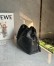 Loewe Panta Flamenco Medium Clutch Bag in Black Calfskin