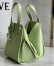 Loewe Compact Hammock Bag in Lime Green Satin Calfskin