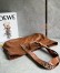 Loewe Fold Shopper Bag in Brown Paper Calfskin