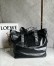 Loewe Fold Shopper Bag in Black Paper Calfskin 