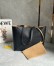 Loewe Medium Horizontal Puzzle Fold Tote Bag in Black Grained Leather