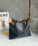 Loewe Medium Horizontal Puzzle Fold Tote Bag in Black Grained Leather
