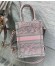 Dior Mini Dioriviera Book Tote Phone Bag In Pink Toile de Jouy Reverse Embroidery