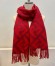 Fendi Red Cashmere FF Long Scarf