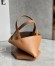 Loewe Mini Puzzle Fold Tote Bag in Tan Calfskin