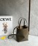 Loewe Mini Puzzle Fold Tote Bag in Dark Green Calfskin