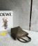 Loewe Mini Puzzle Fold Tote Bag in Dark Green Calfskin