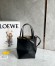 Loewe Mini Puzzle Fold Tote Bag in Black Calfskin