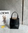 Loewe Mini Puzzle Fold Tote Bag in Black Calfskin