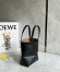 Loewe Mini Puzzle Fold Tote Bag in Black Calfskin
