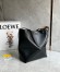 Loewe Medium Puzzle Fold Tote Bag in Black Calfskin