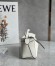 Loewe Puzzle Mini Bag In White Grained Calfskin 