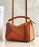 Loewe Small Puzzle Bag In Tan/Orange/Camel Calfskin