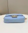 Fendi Baguette Chain Midi Bag In Blue Nappa Leather