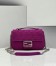 Fendi Midi Baguette Chain Bag In Fuchsia FF Fabric