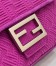 Fendi Midi Baguette Chain Bag In Fuchsia FF Fabric