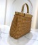 Fendi Peekaboo Medium Bag In Beige Interlace Leather