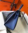 Hermes Kelly 25cm Sellier Bag In Agate Blue Epsom Leather