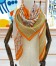 Hermes Orange Dressage Tressage Shawl 140 