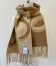 Loewe Scarf in Camel Wool and Cashmere