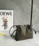 Loewe Mini Flamenco Clutch Bag in Khaki Green Nappa Calfskin