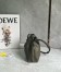 Loewe Mini Flamenco Clutch Bag in Khaki Green Nappa Calfskin