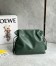 Loewe Flamenco Clutch Bag in Bottle Green Nappa Calfskin 