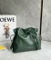 Loewe Flamenco Clutch Bag in Bottle Green Nappa Calfskin 